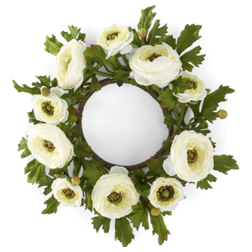 White Ranunculus Candle Ring