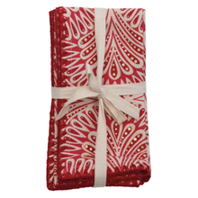  18" Square Cotton Printed Napkins w/ Pattern