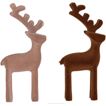  Flocked Plastic Reindeer