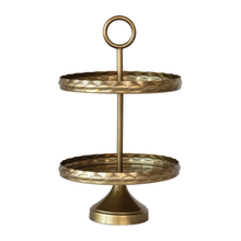  Decorative Metal 2-Tier Tray