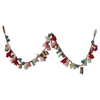 Wool & Cotton Blend Garland w/ Pom Poms & Metal Bells