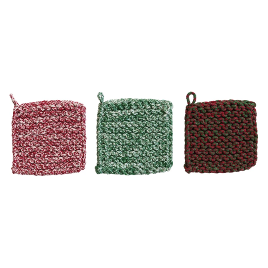 Melange Cotton Crochet Pot Holder