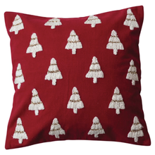  Embroidered Christmas Trees & Beads Pillow