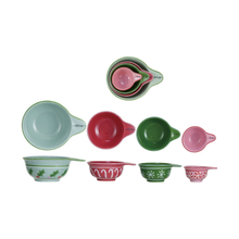  Festive Stoneware Measuring Cups