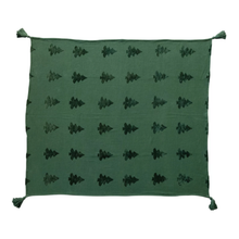  Woven Cotton Blend Jacquard Throw w/ Trees