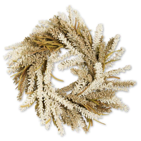 Cream & Brown Heather Wreath
