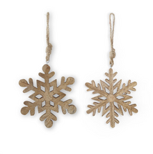  Mango wood Snowflake Ornament