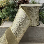  Iridescent Mesh Gold Ribbon