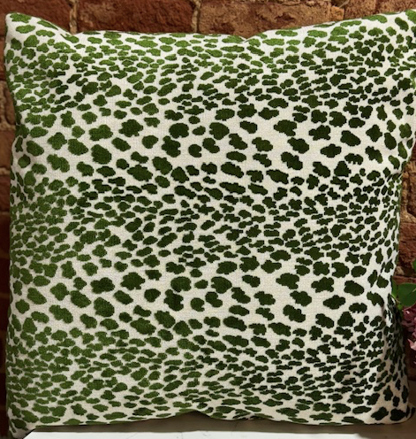 Seeing Spots Green Custom Pillow