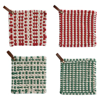 Cotton Crocheted Pot Holder Holiday