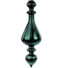 Shiny Finial Glass Ornaments Hunter