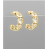Paved Round Glass Hoops