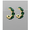 Paved Round Glass Hoops
