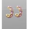 Paved Round Glass Hoops