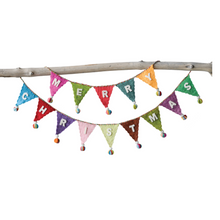  Merry Christmas Wool Felt Pennant Banner