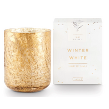  Winter White Small Luxe Sanded Mercury Glass Candle