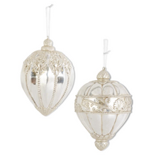  Silver Glittered Shatterproof Finial Ornament