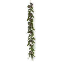  Cypress Pine Garland with Pinecones