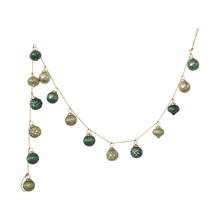  Green Mercury Glass Ornament Garland