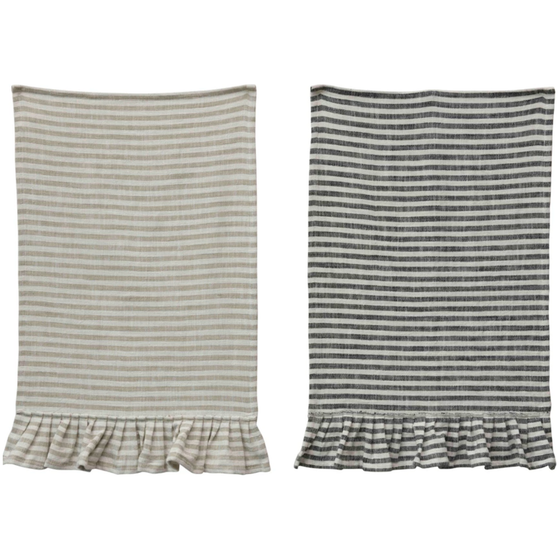 Cotton Striped Tea Towel Set