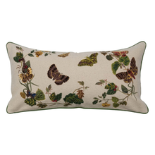  Cotton Lumbar Pillow w/ Butterflies, Flower