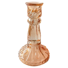  Embossed Recycled Glass Taper Holder