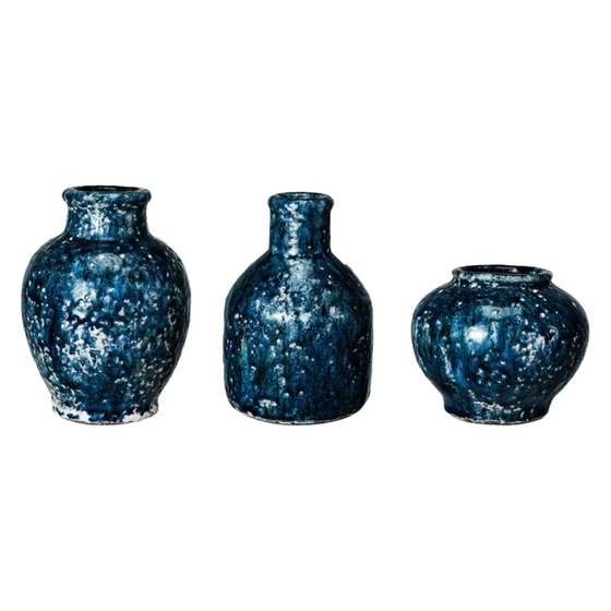 Navy Terra-cotta Vases