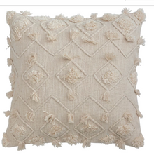  Cotton Slub Pillow w/ Diamond Embroidery