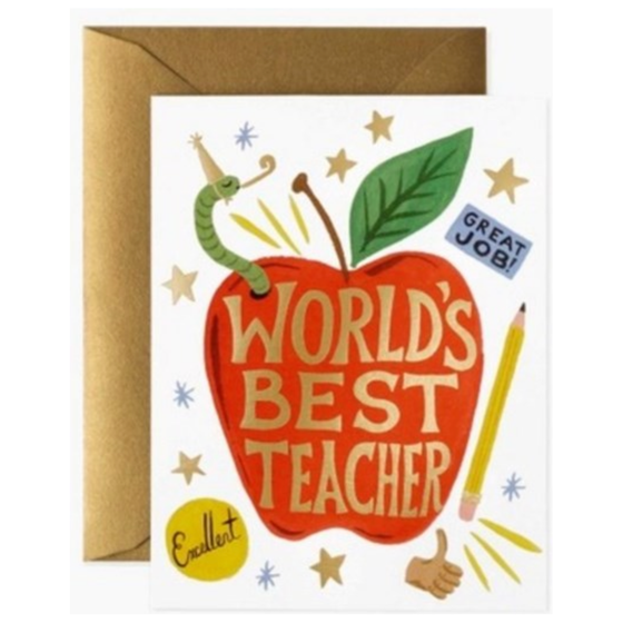 World's Best Teacher Card