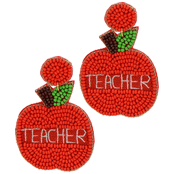 Teacher Apple Earrings