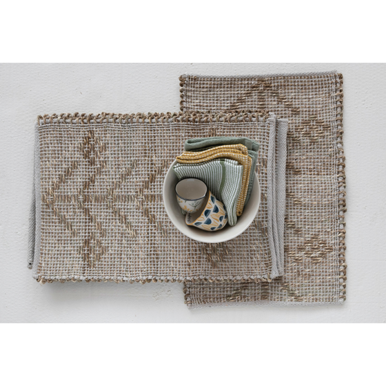 Hand-Woven Seagrass & Cotton Placemat