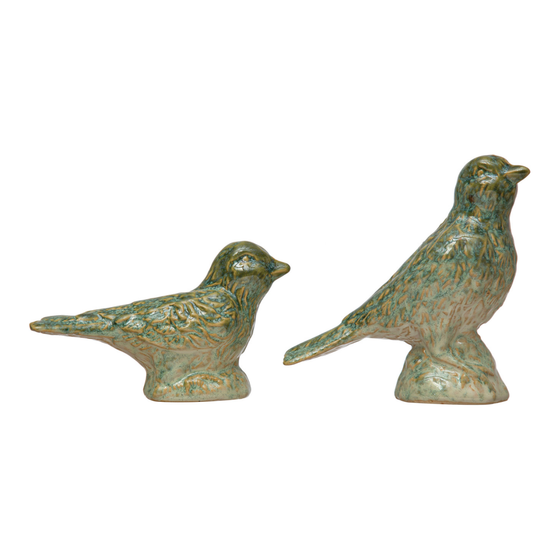 Debossed Stoneware Bird