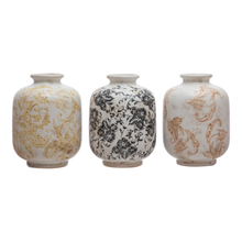  Patterned Terracotta Vases, Short