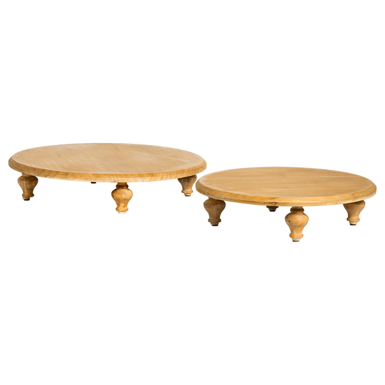 Round Wooden Footed Serving Riser