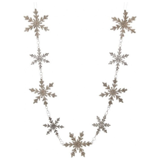 Jewel Beaded Snowflake Garland