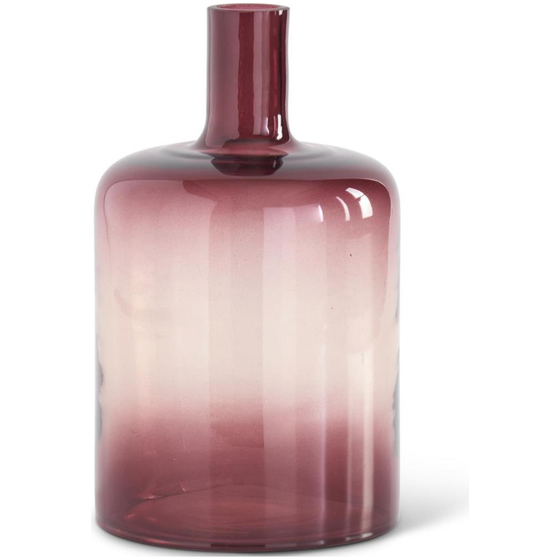 Burgundy Transparent Glass Vases