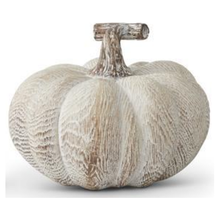  Whitewashed Wood Grain Resin Pumpkins