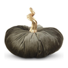 Velvet Stuffed Pumpkin with Gold Stem