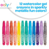Rainbow Sparkle Watercolor Gel Crayons - Set of 12