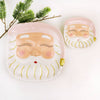 Pink Santa Ceramic Dessert Plate, 7-Inch