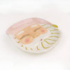 Pink Santa Ceramic Dessert Plate, 7-Inch