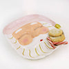 Pink Santa Ceramic Platter, 12-Inch