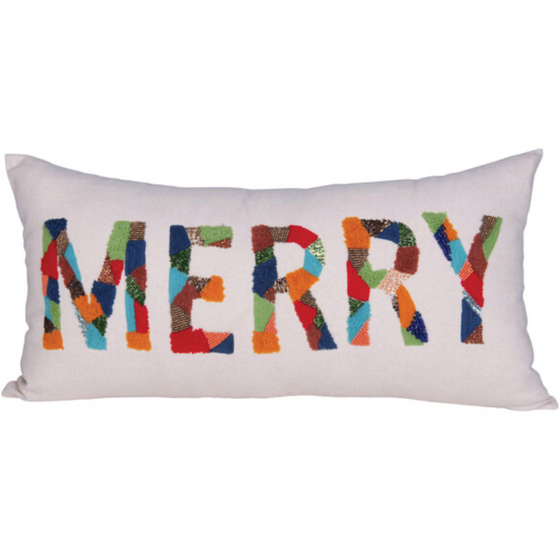 Boho Multi-colored Merry Cotton Pillow