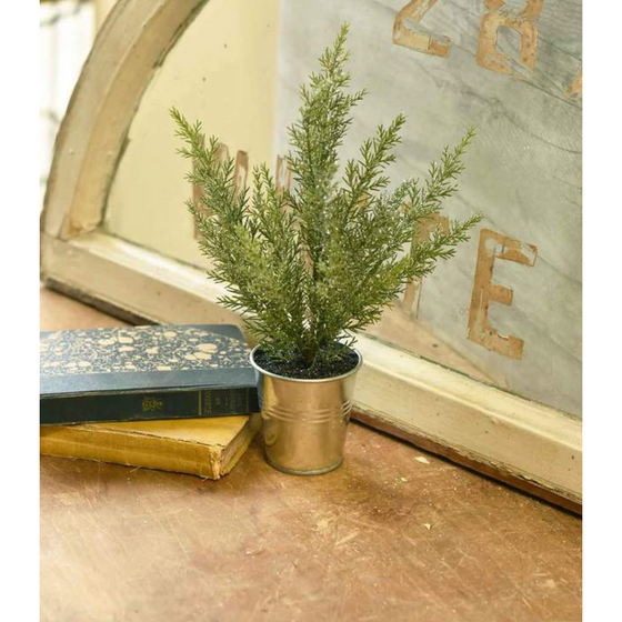 Potted Glittered Cedar Tree