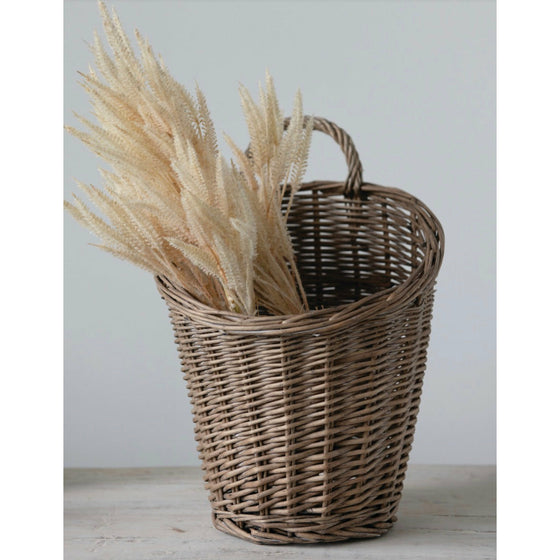 Rattan Wall Basket with Hanger