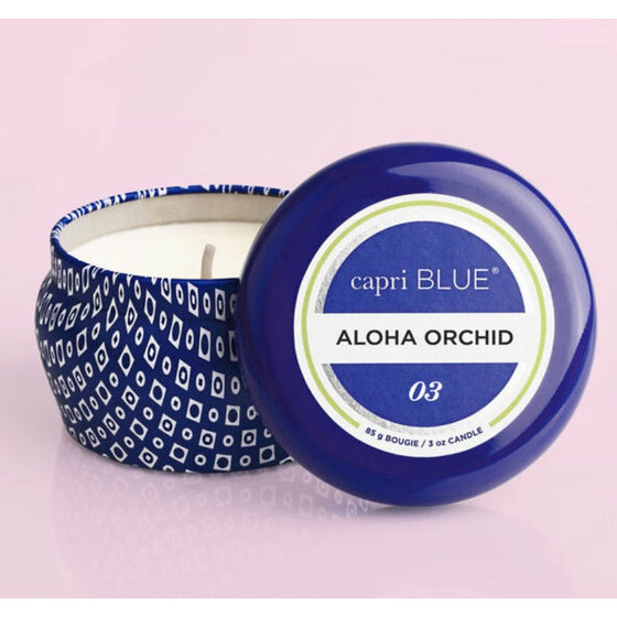 Aloha Orchid Signature Blue Mini Tin Candle