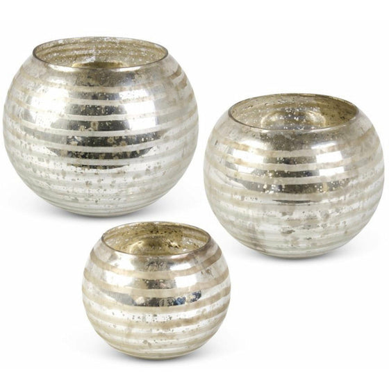 Mercury Glass Round Vases