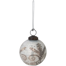  White Iridescent Mercury Ornament