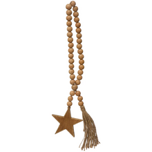  Wood Beads with Star Icon