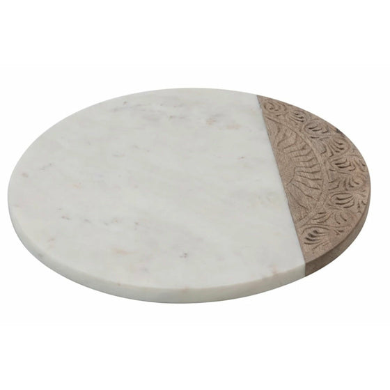 Hard Carved and Marble Serving Board